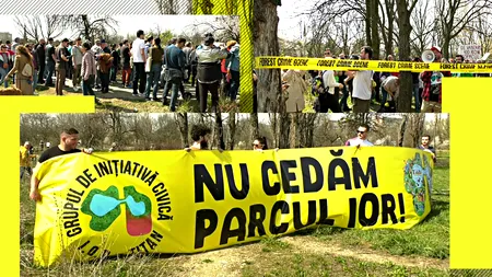 VIDEO | Peste o mie de oameni au protestat pentru salvarea zonei retrocedate din Parcul IOR. 