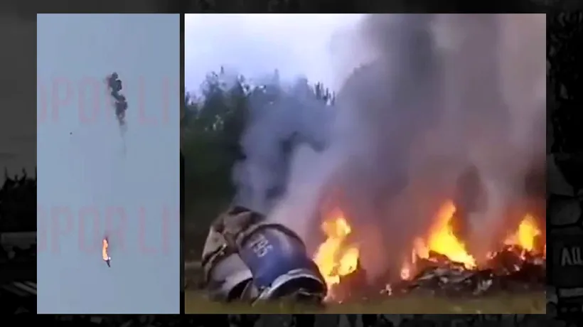 Cum descrie un localnic MOMENTUL prăbușirii avionului în care se afla Prigojin: Am văzut un fum alb. Totul era în flăcări