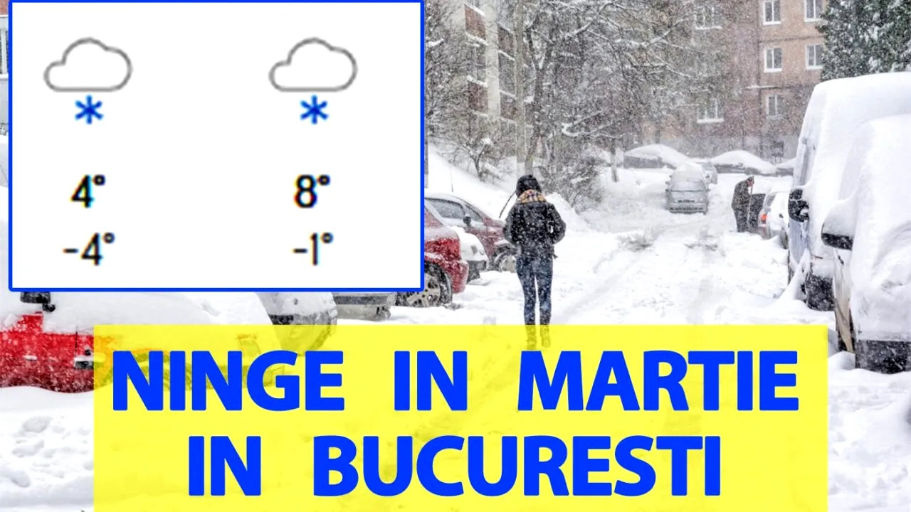 Meteorologii Accuweather anunță o lună martie de IARNĂ, în București: Ninsori și temperaturi la pragul înghețului
