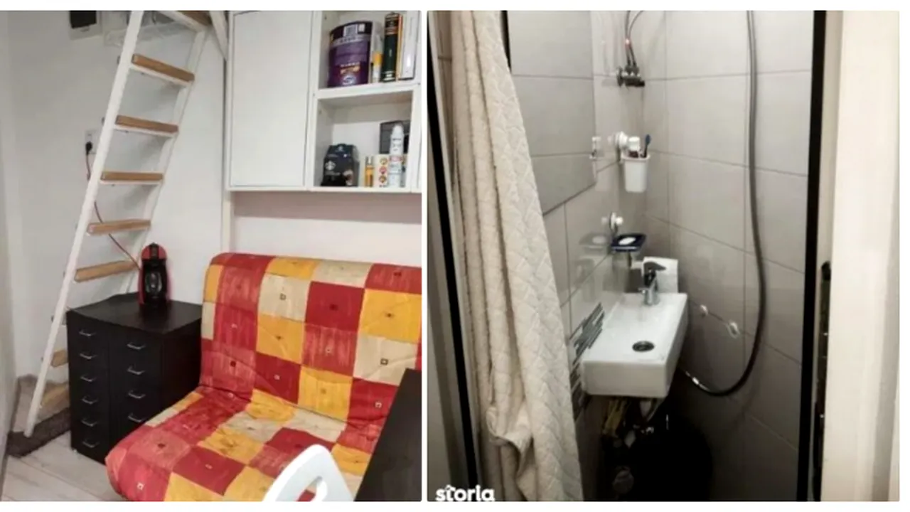 Cum se trăiește într-o garsonieră de 16 MP din Cluj. Dormi la etaj, „ca domnii”, pentru 29.000 de euro