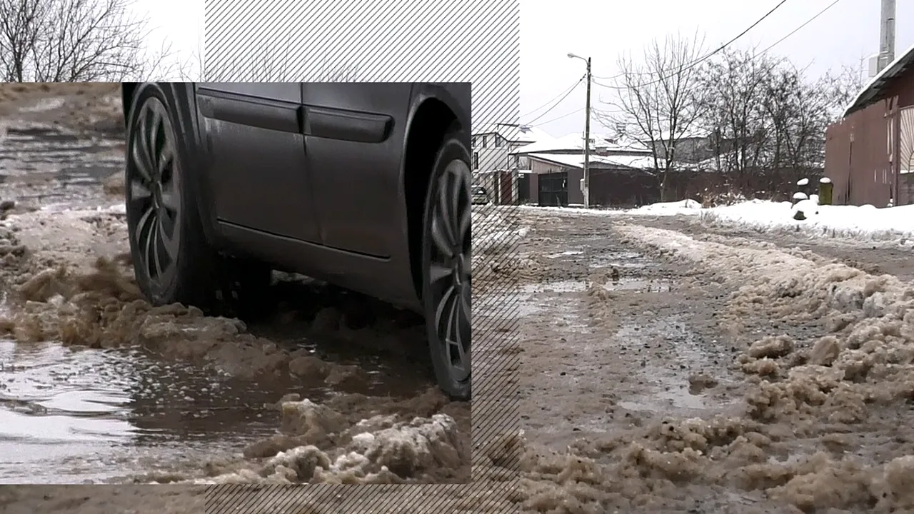EXCLUSIV VIDEO | Troiene uriașe și șanțuri pline de noroi în Chitila Triaj, cartierul de la marginea Sectorului 1 al Capitalei. „Chiar dacă vin plugurile, pun zăpada în fața casei mele. O să murim împotmoliți, aici, în mocirlă”
