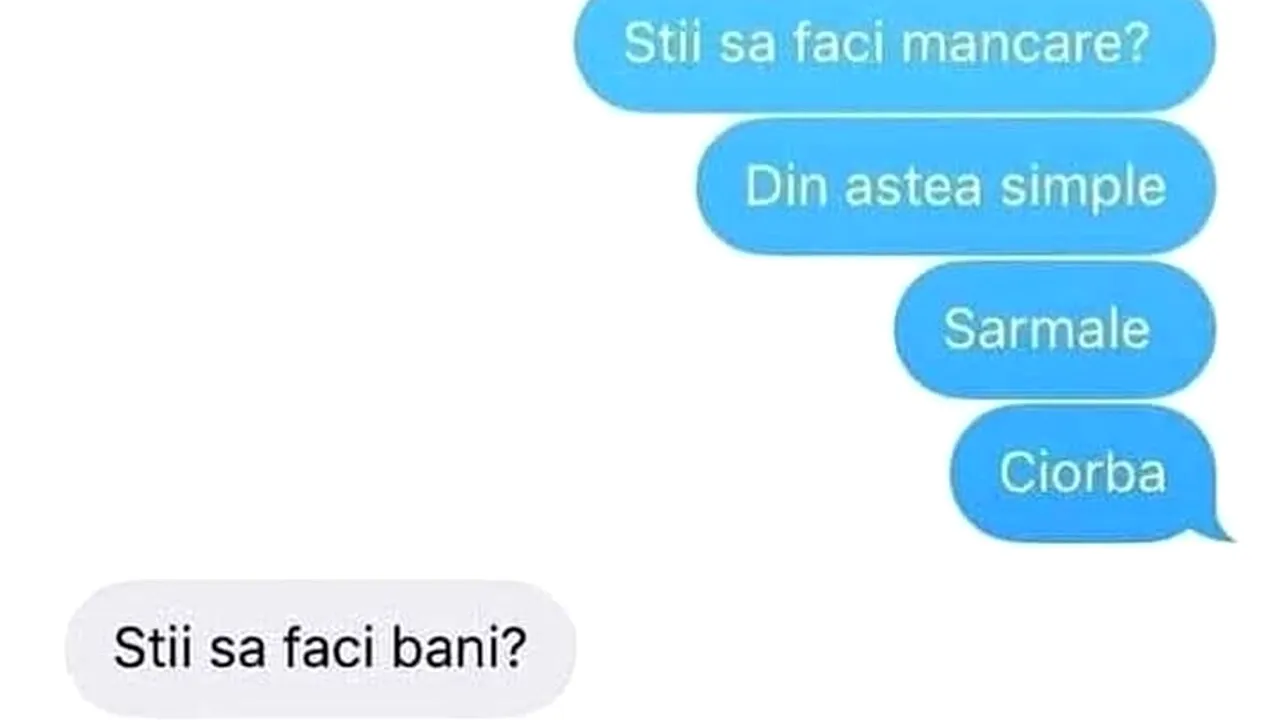 Bancul de sâmbătă | „Știi să faci mâncare?”