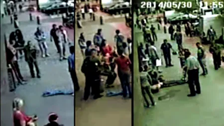 Înjunghiat pentru că s-a băgat în față la coada de la o șaormerie. Incidentul a fost surprins de camerele de supraveghere