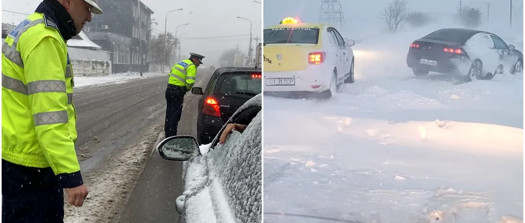 Cod roșu de viscol și ninsoare în sud-estul României/A2 București - Constanța, ÎNCHISĂ!