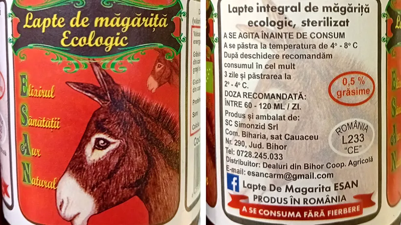 Noua FIȚĂ în România! Câți lei costă 1 litru de lapte de măgăriță, într-un supermarket din București