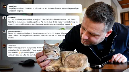 Ciucu nu renunță la obiceiurile de sector, odată ajuns primar general. Postează în continuare pisici pe rețelele de socializare