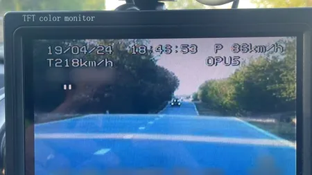 Șofer aflat aproape de comă ALCOOLICĂ, surprins de polițiștii din Dolj când conducea în afara localității cu 218 km/h