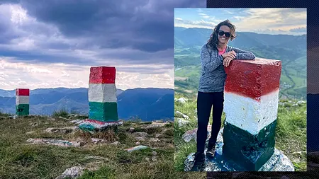 Bornele de pe Piatra Secuiului au fost vandalizate din nou în culorile Ungariei. Precedentul a fost comis în onoarea președintelui maghiar