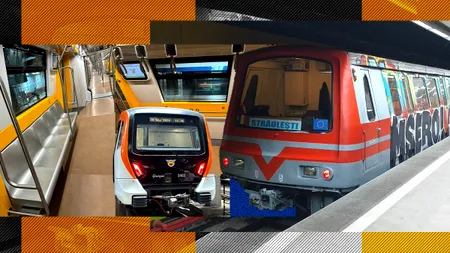 Dificultăți la METROU: bătrânele IVA crapă, una câte una, iar Alstom întârzie foarte mult introducerea în circulație a noilor trenuri din Brazilia