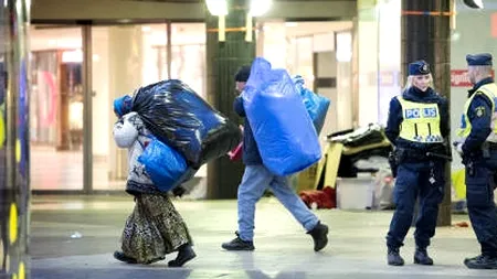 Zeci de cerșetori de etnie romă, evacuați din centrul orașului Stockholm