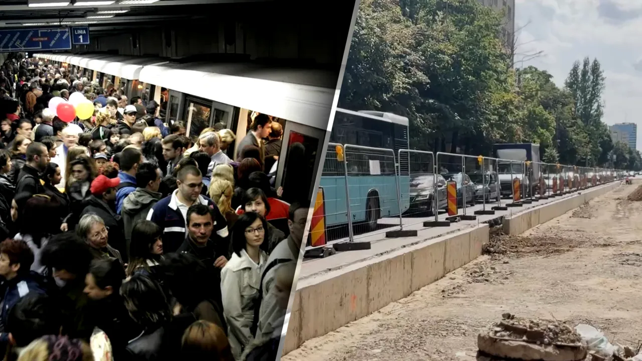 Toamna groazei în București, și la suprafață, și în subteran. Dacă străzile sunt sufocate de șantiere, la metrou este blocaj din lipsa trenurilor. Ce se va întâmpla de la 1 octombrie