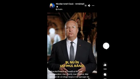 Președintele PNL, Nicolae CIUCĂ, mesaj de Sfintele PAȘTI: Vă îndemn să priviți această sărbătoare ca pe un moment de reflecție