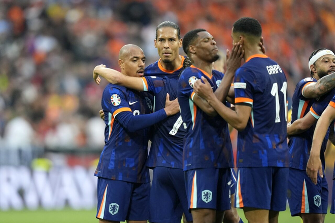 Victorie pentru Olanda după ce a înscris trei goluri. Olanda descalifică România de la EURO 2024. Sursa Foto: Profimedia 