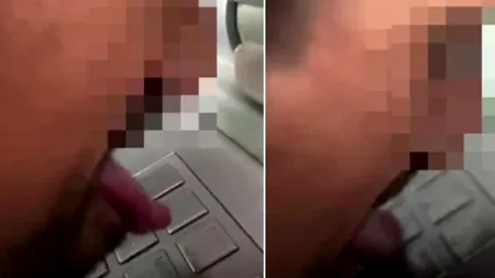 Un coronasceptic a lins butoanele unui bancomat: „Covid pe dracu'...”