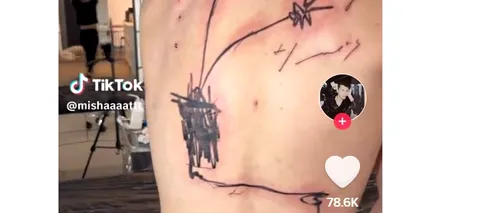 Un tatuaj a devenit VIRAL pe TikTok: „Seamănă cu graficele mele de la examenele finale când uit să aduc o riglă”