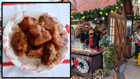 Nu este o eroare! Câți lei costă o porție de carne la garniță, la Târgul de Crăciun din București