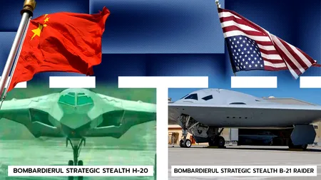 SUA vs. China, faza „stealth”. Bombardierul american B-21 Raider, la concurență cu „aripa zburătoare” chineză H-20. Cine va deține cel mai puternic avion din lume?