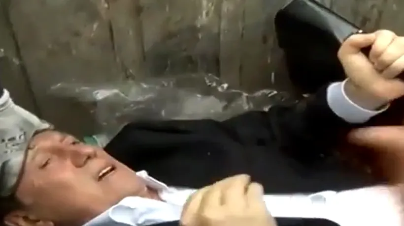 Un deputat ucrainean a fost aruncat de protestatari într-un tomberon plin cu gunoi 