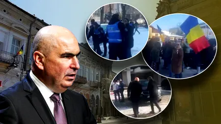 Ilie Bolojan a fost salvat de furia protestatarilor din Botoșani de Serviciul de Protecție și Pază. Premierul a fugit pe ușa din spate a primăriei