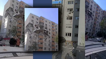 Cum se prăbușesc bucăți de bloc în București: „Ia uite chiuveta pe unde e! Vai de capul meu! E prins în perete! Uite, amărâtul ăla, sus acolo unde e! Amărâtul ăla este în casă, băi!”