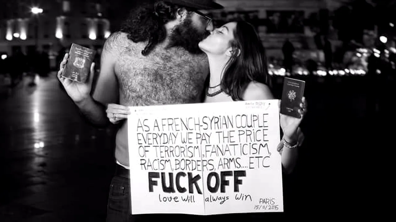 Fotografia devenită VIRALĂ după atentatele din Paris: prin ce trece în fiecare zi un cuplu franco-sirian