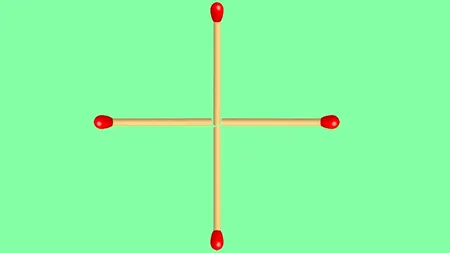 Test IQ exclusiv pentru GENII | Mutați un singur băț de chibrit, pentru a forma un pătrat! PS: Da, se poate!