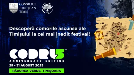 TIMIȘUL își dezvăluie comorile la Festivalul „Codru”. Trei zile de muzică, energie și activități memorabile în natură (P)