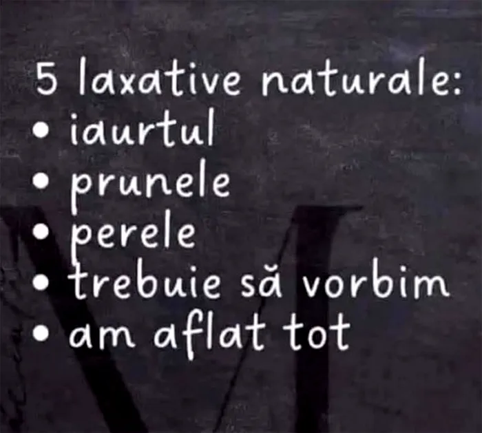 Bancul de joi | Cele 5 laxative naturale