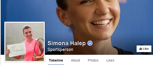 Simona Halep și-a lansat pagina oficială de Facebook: „Da, este adevărata Simona Halep