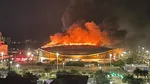 Incendiu de proporții la velodromul olimpic din Rio de Janeiro. Flăcările au cuprins acoperișul