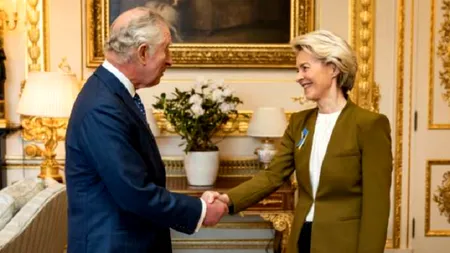 REGELE Charles al III-lea a primit-o la Castelul Windsor pe Ursula von der Leyen