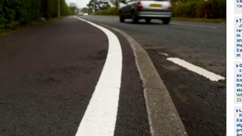 Se întâmplă și în Marea Britanie: pista pentru bicicliști de 10 centimetri lățime