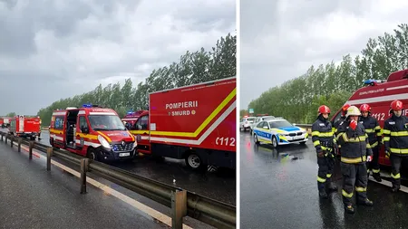 Planul ROȘU de Intervenție, activat în județul Arad. Un microbuz de călători s-a ciocnit de unul cu marfă