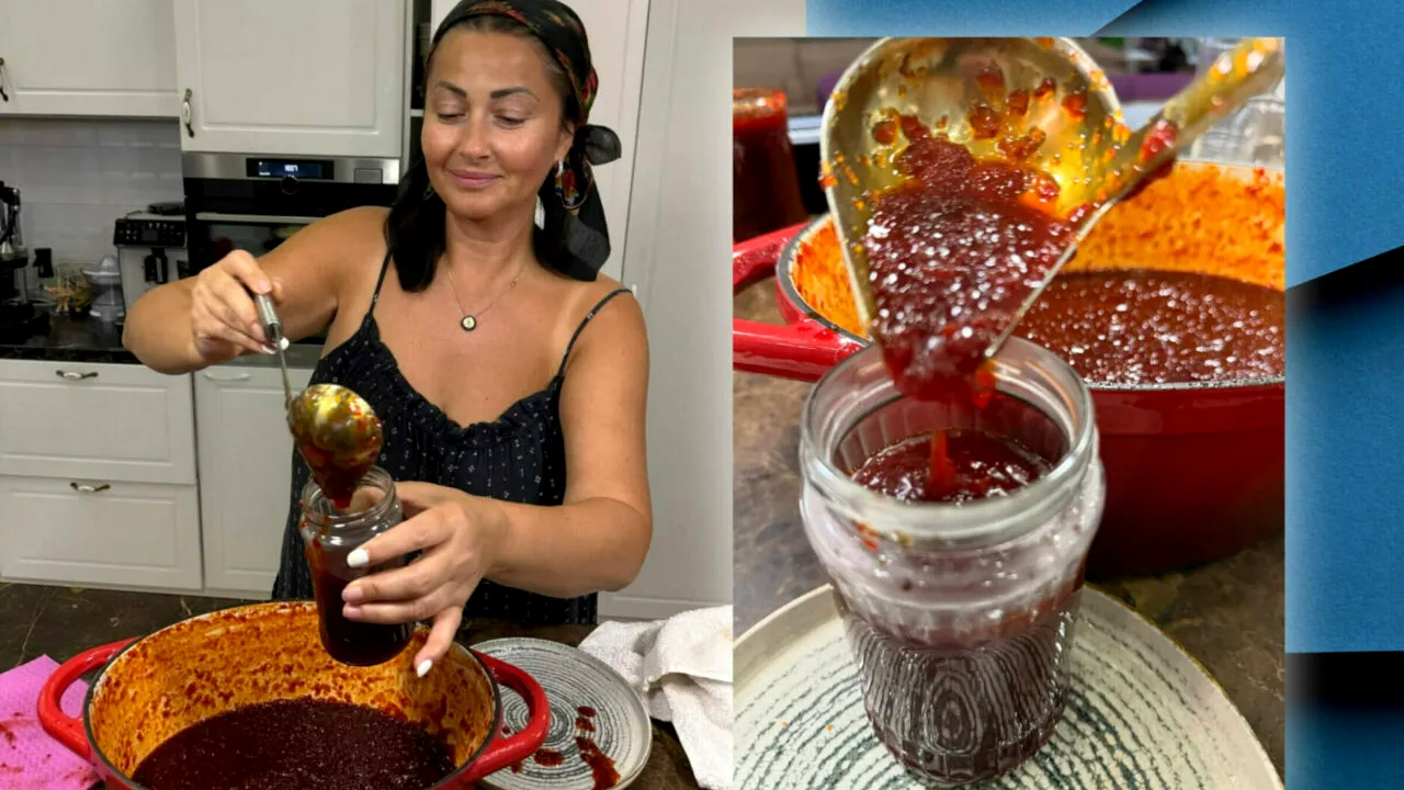 Rețeta de dulceață de ardei iute a Gabrielei Cristea. Preparatul este perfect pentru grătare