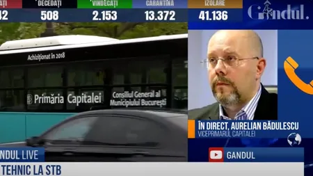 GÂNDUL LIVE. Aurelian Bădulescu, viceprimarul Capitalei, despre șomajul tehnic al angajaților STB: Nu am făcut decât să ne adaptăm la numărul de călători