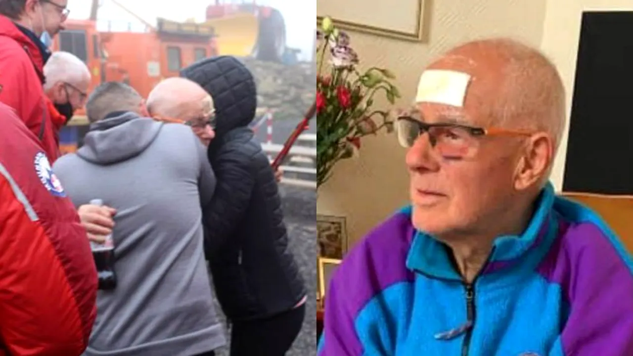 Un bărbat de 80 de ani, rătăcit în sălbăticie și dat dispărut, a apărut la conferința de presă despre dispariția lui - VIDEO