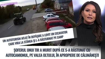 GÂNDUL NEWS. Accident grav în Călimănești. Șoferul unui tir a murit după ce s-a răstunat cu autocamionul