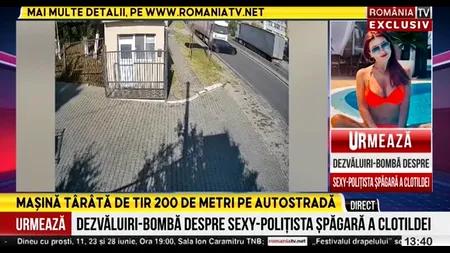 ACCIDENT șocant pe A1. Șoferul unui TIR a izbit și târât 200 de metri o mașină