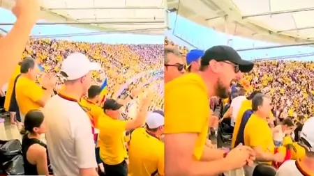 Imagini IMPRESIONANTE cu mulțimea de suporteri români în tribune, la Frankfurt. Explozie de bucurie după meciul România-Slovacia
