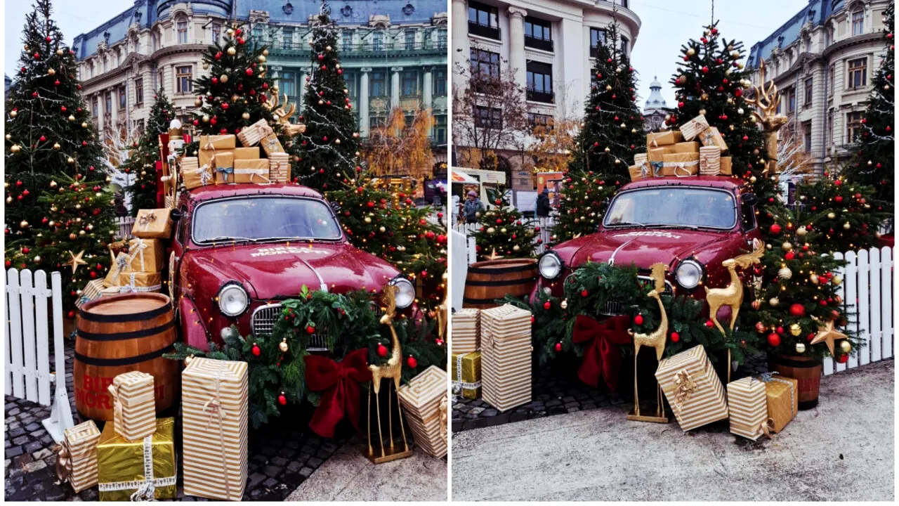Prețurile la Târgul de Crăciun din Piața Universității. Un hot dog cu cartofi și sos cheddar sare de 50 de lei