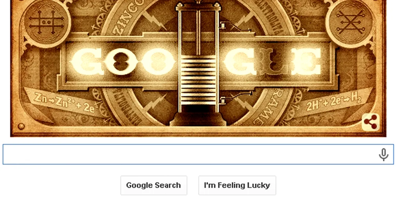 ALESSANDRO VOLTA. Cercetătorul de la care provine numele voltului, omagiat de Google Doodle