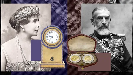 EXCLUSIV | Licitația ”Istoria românilor între Principate și Regat”, etapa a II-a. Butonii din aur și platină, încrustați cu diamante, ai Regelui Carol I + Ceasul de birou al Reginei Maria au declanșat ”lupta” între colecționari