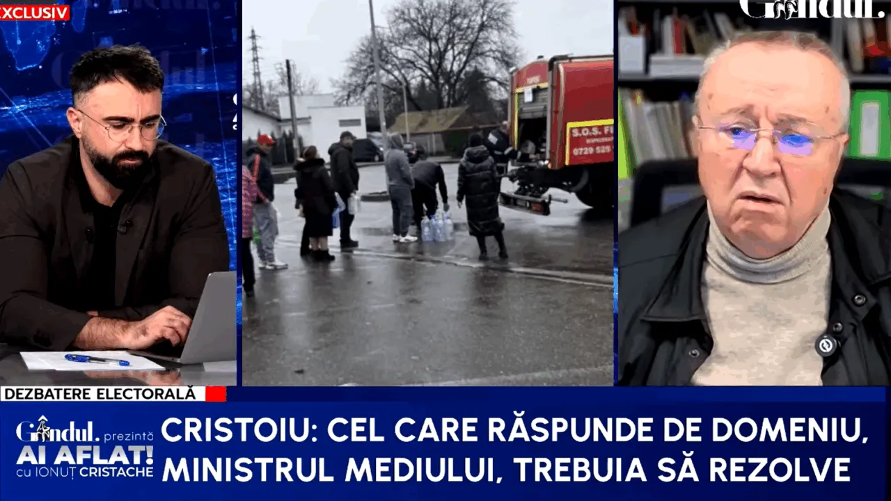 Premierul și ministrul Mediului, vinovați de criza apei. Cristoiu: „Este un caz tipic al regimurilor politice românești din ultima vreme”