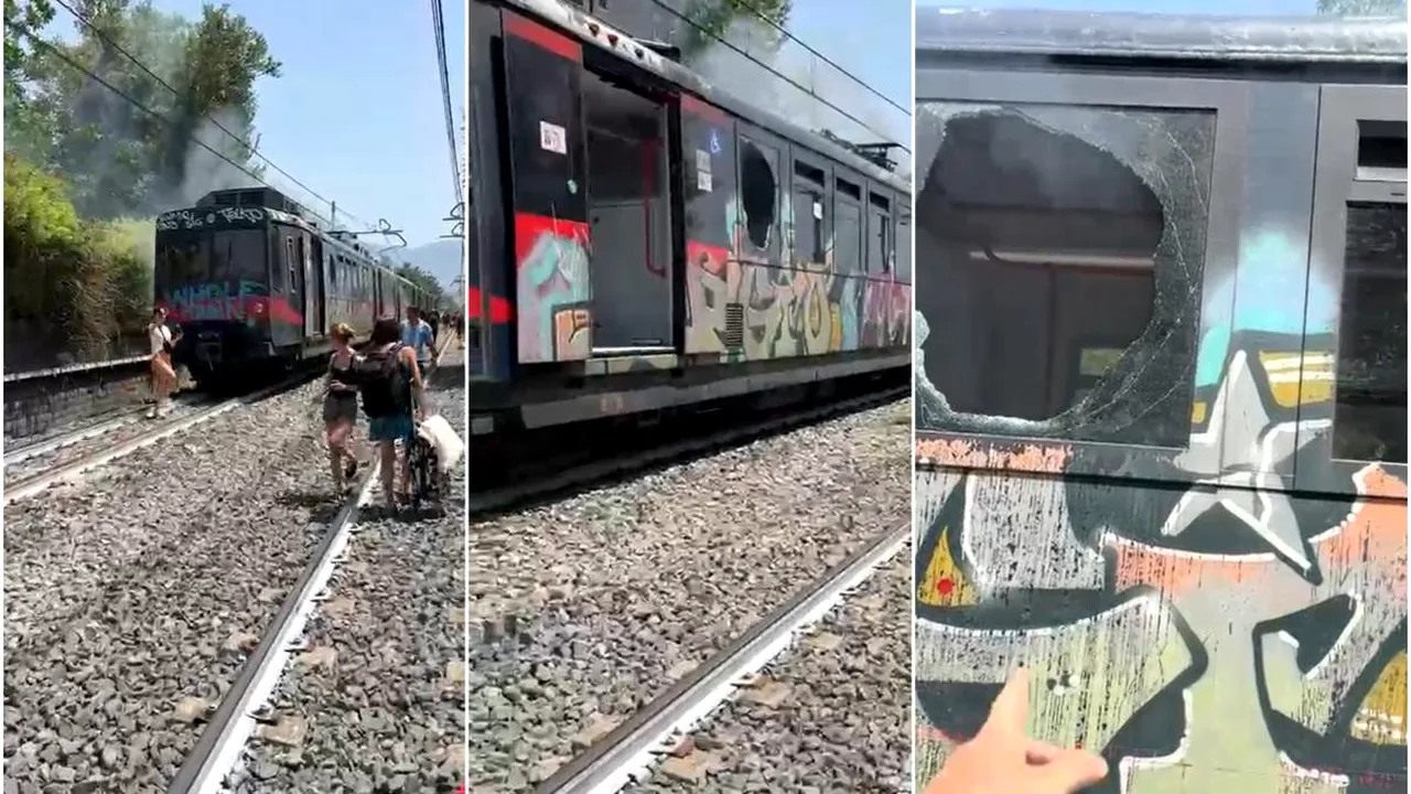 Vagonul unui tren din Italia, în care se aflau și români, A LUAT FOC. Martorii au povestit momentele de groază pe care le-au trăit