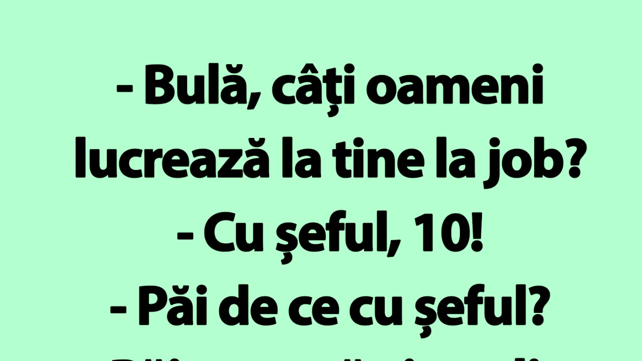 BANC | Bulă și șeful