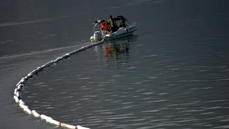 Dunărea, poluată cu petrol la kilometrul 918