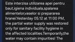 Nou mesaj Ro Alert pentru locuitorii din Prahova. Apa livrată consumatorilor poate fi folosită doar pentru igienizarea grupurilor sanitare