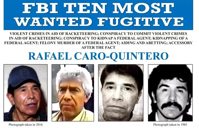 Liderul mexican al drogurilor Rafael Caro Quintero, care se află pe lista celor mai căutați din SUA, a fost arestat / Sursa foto: Profimedia