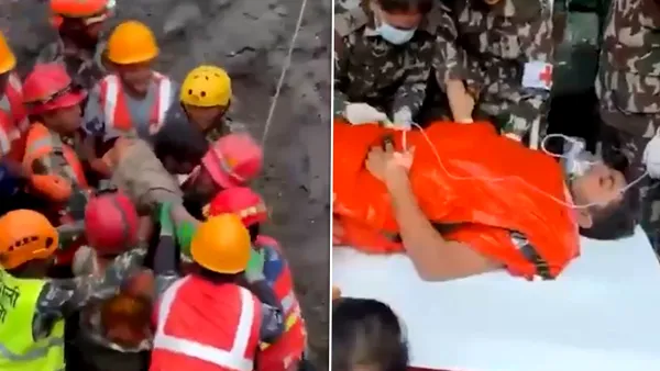 Doi muncitori din Nepal, scoși în viață dintr-un tunel, după nouă zile de la inundațiile devastatoare. Se aflau la 170 de metri sub pământ