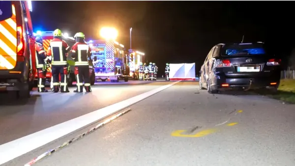 Accident teribil pe autostrada din Germania. Un român a fost spulberat de un camion după ce mașina i-a rămas fără combustibil